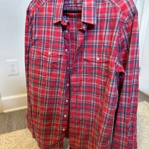 UNTUCKit Red and Blue Plaid men’s Shirt